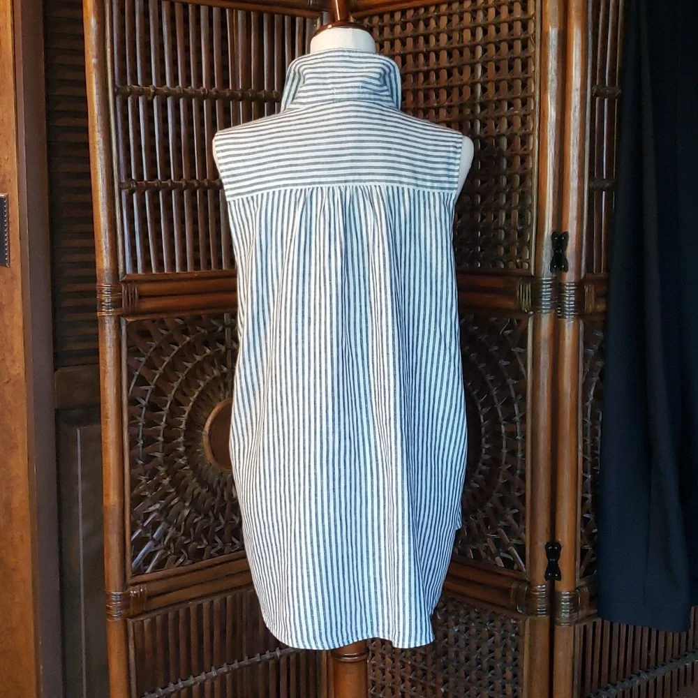 SPLENDID Sleeveless Button Front Striped Top Tunic XXL NWOT - Picture 7 of 12